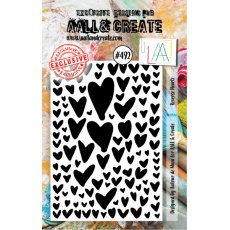 Aall & Create A7 Stamp #492 - Reverse Heartz
