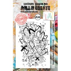 Aall & Create A7 Stamp #544 - Scripted Hearts
