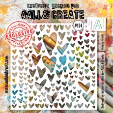 Aall & Create 6x6 Stencil #134 - Heapza Hearts