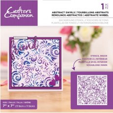Crafters Companion 7x7" Stencil – Abstract Swirls