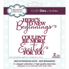 Creative Expressions Sue Wilson Mini Expressions Duos New Beginnings Craft Die
