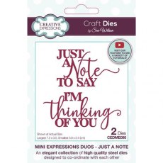 Creative Expressions Sue Wilson Mini Expressions Duos Just A Note Craft Die