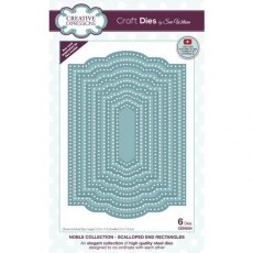 Creative Expressions Sue Wilson Noble Scalloped End Rectangles Craft Die