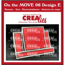 Crealies On The MOVE Mix Center Step Card with square CLMOVE06