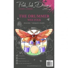 Pink Ink Designs The Drummer A6 Clear Stamp Set