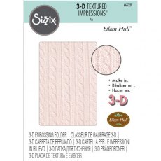 Sizzix 3D Textured Embossing Folder – Sweater by Eileen Hull 665329