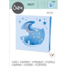 Sizzix Thinlits Die - Celestial Box Card by Olivia Rose 665476