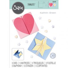 Sizzix Thinlits Die – Box, Heart & Star Card by Kath Breen 665479