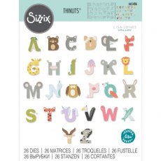 Sizzix Thinlits Die – Animal Alphabet by Lisa Jones 665486