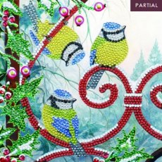 Craft Buddy “Frosted Feathers” 18x18cm Crystal Art Card Kit CCK-XM91