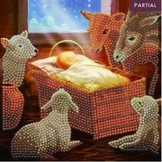 Craft Buddy “Baby in a Manger” 18x18cm Crystal Art Card Kit CCK-XM94