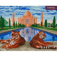 Craft Buddy “Taj Mahal Tigers” 40x50cm Crystal Art Kit CAK-A163L