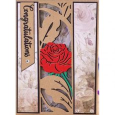 Gemini Cut In Panel Create a Card - Beautiful Rose