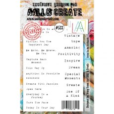 Aall & Create A5 Stamp #533 - Bring on the Sentiments