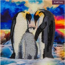 Craft Buddy “Penguin Family” 18x18cm Crystal Art Card Kit A83