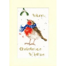 Bothy Threads Warm Wishes Hannah Dale Christmas Card Counted Cross Stitch Kit XMAS47