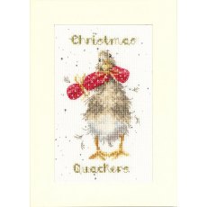Bothy Threads Christmas Quackers Hannah Dale Christmas Card Counted Cross Stitch Kit XMAS48