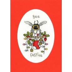 Bothy Threads Bee Festive Christmas Card Counted Cross Stitch Card Kit XMAS46