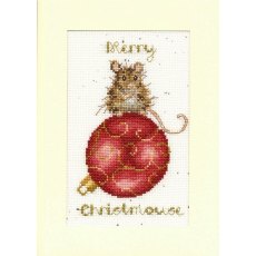Bothy Threads Merry Christmouse Hannah Dale Christmas Card Counted Cross Stitch Kit XMAS50