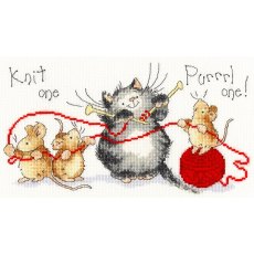 Bothy Threads Knit One Purrrl One Counted Cross Stitch Kit XMS32