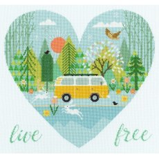 Bothy Threads Live Free Counted Cross Stitch Kit XHY1