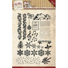 Yvonne Creations Holly Jolly Christmas Clear Stamp
