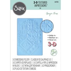 Sizzix 3-D Textured Impressions Embossing Folder - Interface by Georgie Evans 664506