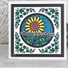 Creative Expressions Sue Wilson Stained Glass Circles Sunflower Craft Die