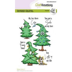 Craft Emotions Christmas Trees 1 Stamp