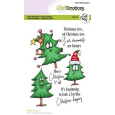 Craft Emotions Christmas Trees 2 Stamp