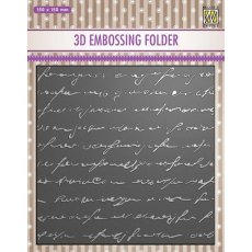 Nellie Snellen 3D Embossing Folder - Written Text EF3D029