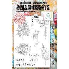 Aall & Create A5 Stamp #567 - Worded Petals