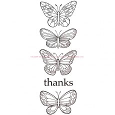 Woodware Clear Magic Singles Butterflies Stamp
