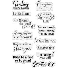 Crafters Companion Positive Thoughts 6x4" Stamp Sending Positivity
