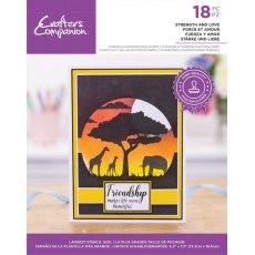 Crafters Compaion Stencil & Photopolymer stamp - Strength and Love