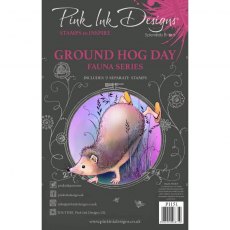 Pink Ink Designs Groundhog Day 6 in x 8 in Clear Stamp Set