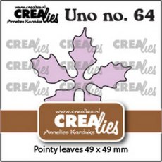 Crealies Uno no. 64 Poinsettia pointy leaves CLUno64