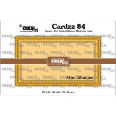 Crealies Cardzz Mini Slimline D with double stitch CLCZ84