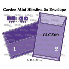 Crealies Cardzz Mini Slimline 2x Envelope CLCZ99