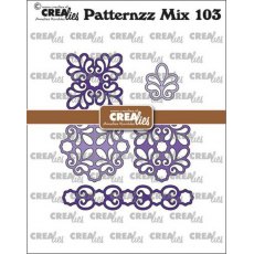 Crealies Patternzz dies Patternzz Mix Amber CLPATMIX103