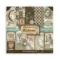 Stamperia Mini Scrapbooking Pad 10 Double Sided Sheets 20.3 x 20.3 cm (8x8)  Alchemy