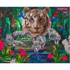 Craft Buddy "White Tiger Temple" 40x50 cm Crystal Art Kit CAK-A161L