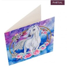 Craft Buddy "Unicorn Garland" 18x18cm Crystal Art Card CCK-A85