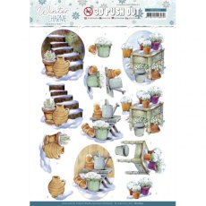 Jeanine's Art - Winter Charm Set Of 4 3D Push Out
