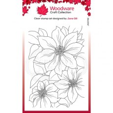 Woodware Clear Singles Clematis 4 in x 6 in Stamp JGS749