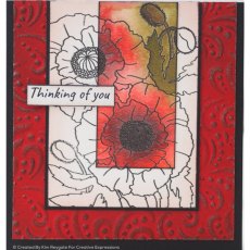 Woodware Clear Singles Poppies 4 in x 6 in Stamp JGS747