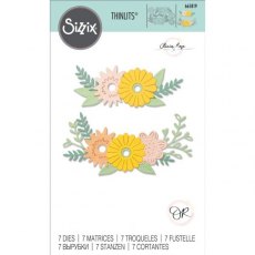 Sizzix Thinlits Die Set 7PK - Floral Contours by Olivia Rose 665819