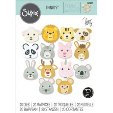 Sizzix Thinlits Die Set 20PK - Build an Animal by Pete Hughes 665817