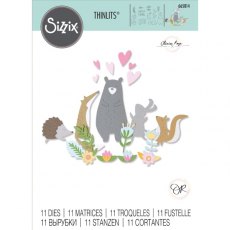 Sizzix Thinlits Die Set 11PK - Quirky Animals by Olivia Rose 665814