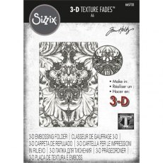 Sizzix 3-D Texture Fades Embossing Folder - Damask by Tim Holtz 665733